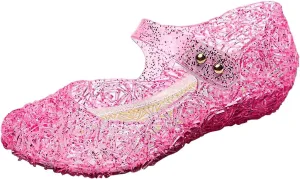 Girls Princess Jelly Shoes for Halloween Christmas Cosplay Costume Kids Sandals Mary Jane Flats