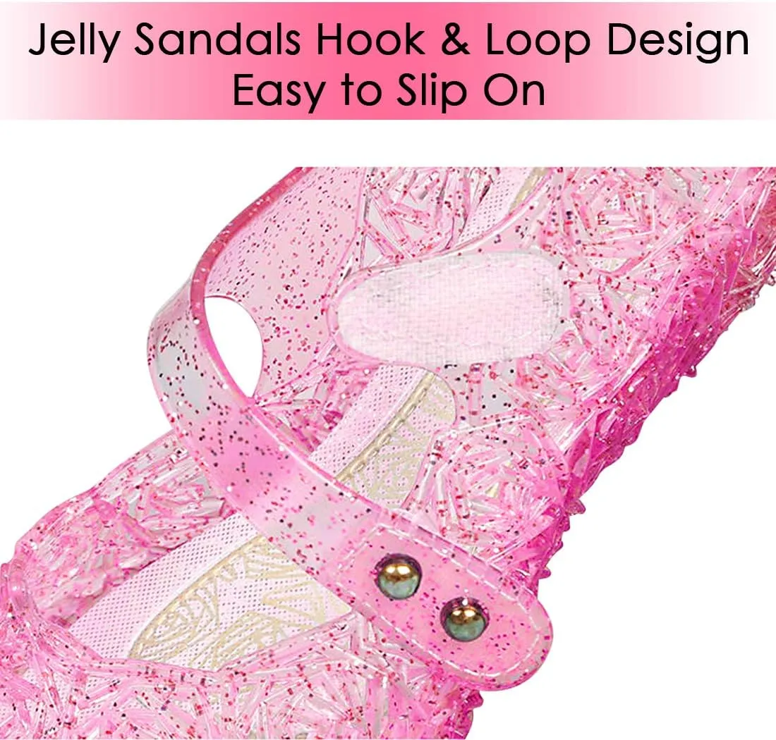 Girls Princess Jelly Shoes for Halloween Christmas Cosplay Costume Kids Sandals Mary Jane Flats