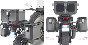 Givi Motorcycle Side Case Carrier PL One-Fit MonokeyCam