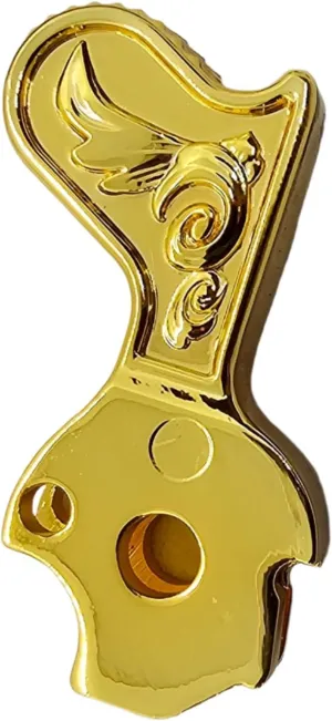 Gold-Plated Scroll Design Hammer â€“ Decorative Replica Accessory Compatible with 1911-Style Display or Model Builds