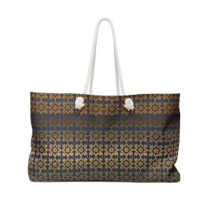 Golden Glam Oversized Polyester Weekender Bag