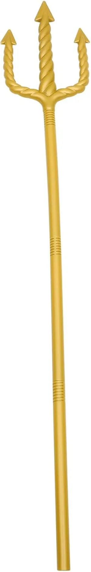 Golden Trident Costume, Devil Pitchfork Spear Halloween Costume Accessory Poseidon Demon Ornament for Cosplay Party