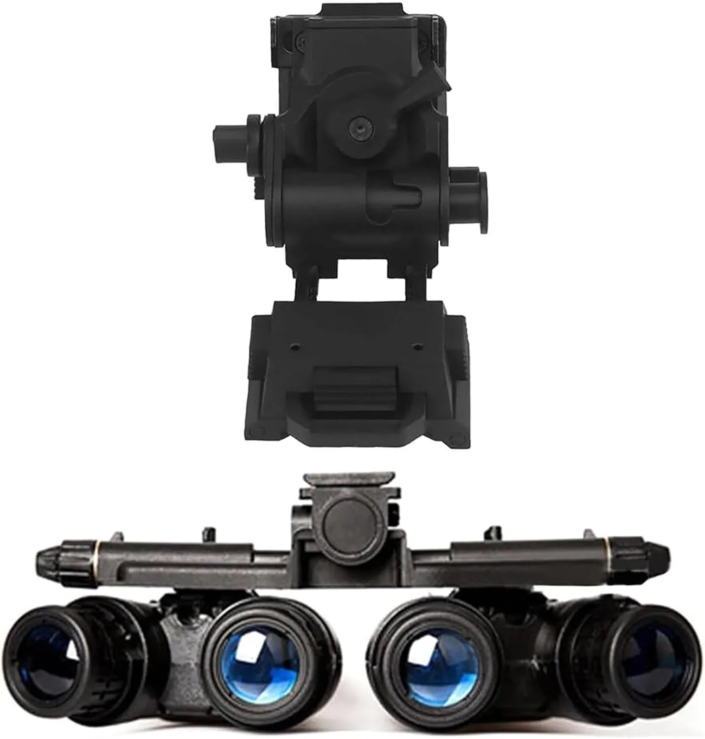 GPNVG 18 Night Vision Goggles Dummy Model with Night Vision Mount, Four-Tube Binocular Night Vision for Tactical Helmet NVG Mount, Cosplay Prop, CS Game，
