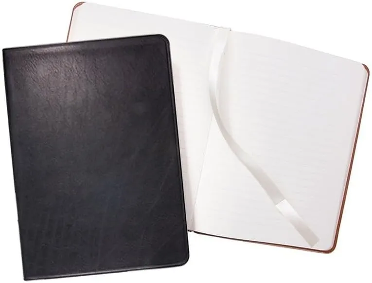 Graphic Image Luxe Soft Cover Black Leather 9inch Large Manuscript Journal (tm) - 7x9