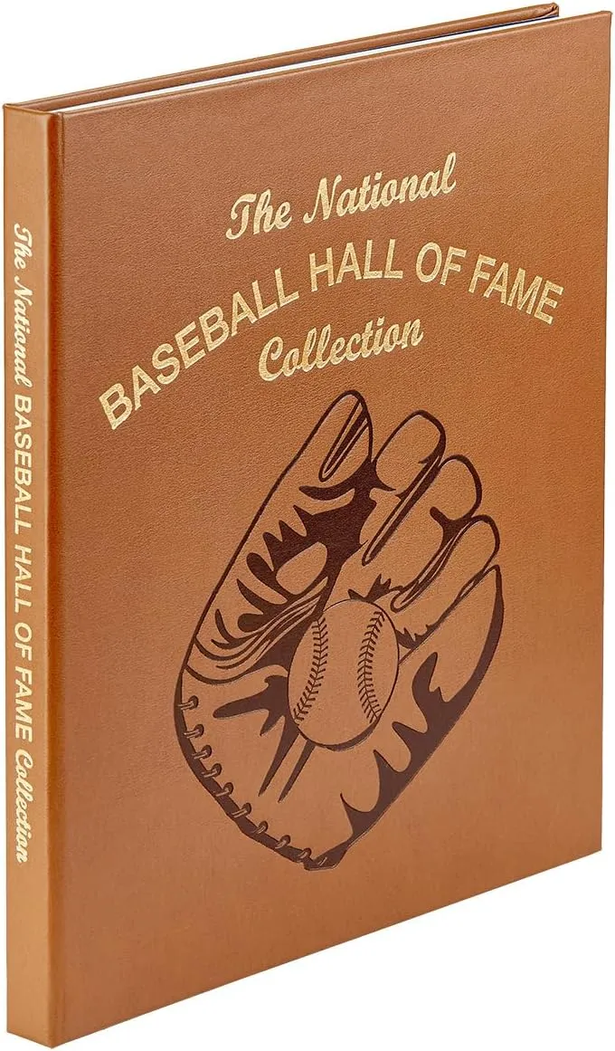 Graphic Image National Baseball Hall of Fame - Leather Book - BSB-Hall-BND-TAN