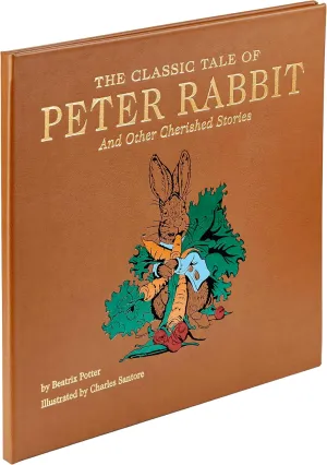 Graphic Image Peter Rabbit Classic Book Handbound in the USA, Tan Bonded Leather (10.5" x 11" - 74 Pages)