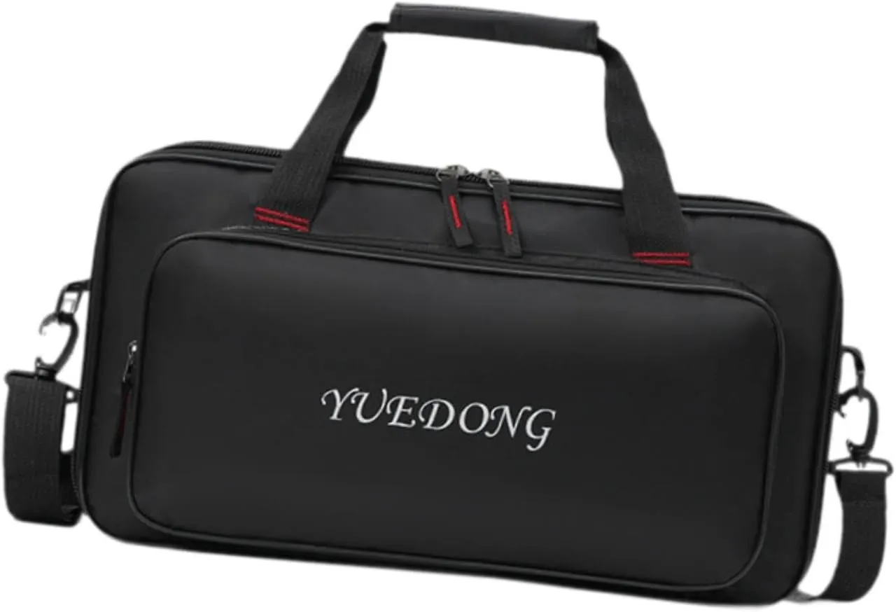 Guitar Pedal Board Case Multi-effects Pedalboard Zipper Pouch Double Zippers Portable Handle Lightweight Storage Bag Carrying Bag for Show, 46x19.5x7.3cm