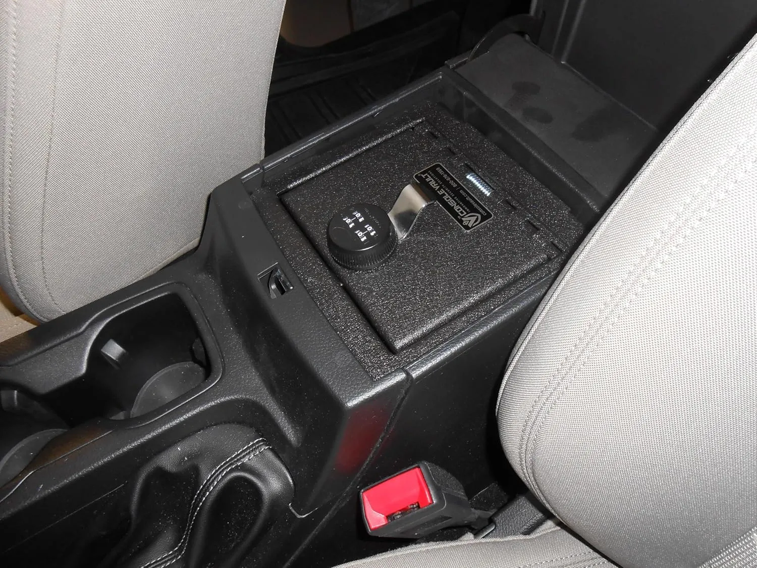 Gun Vault Heavy Gauge Steel Center Console Gun Safe for Ford Ranger 2019-2023 with Superior Triple Guard Locking System™ and Drill-Resistant Locks, Easy Installation (4 Digit Lock)