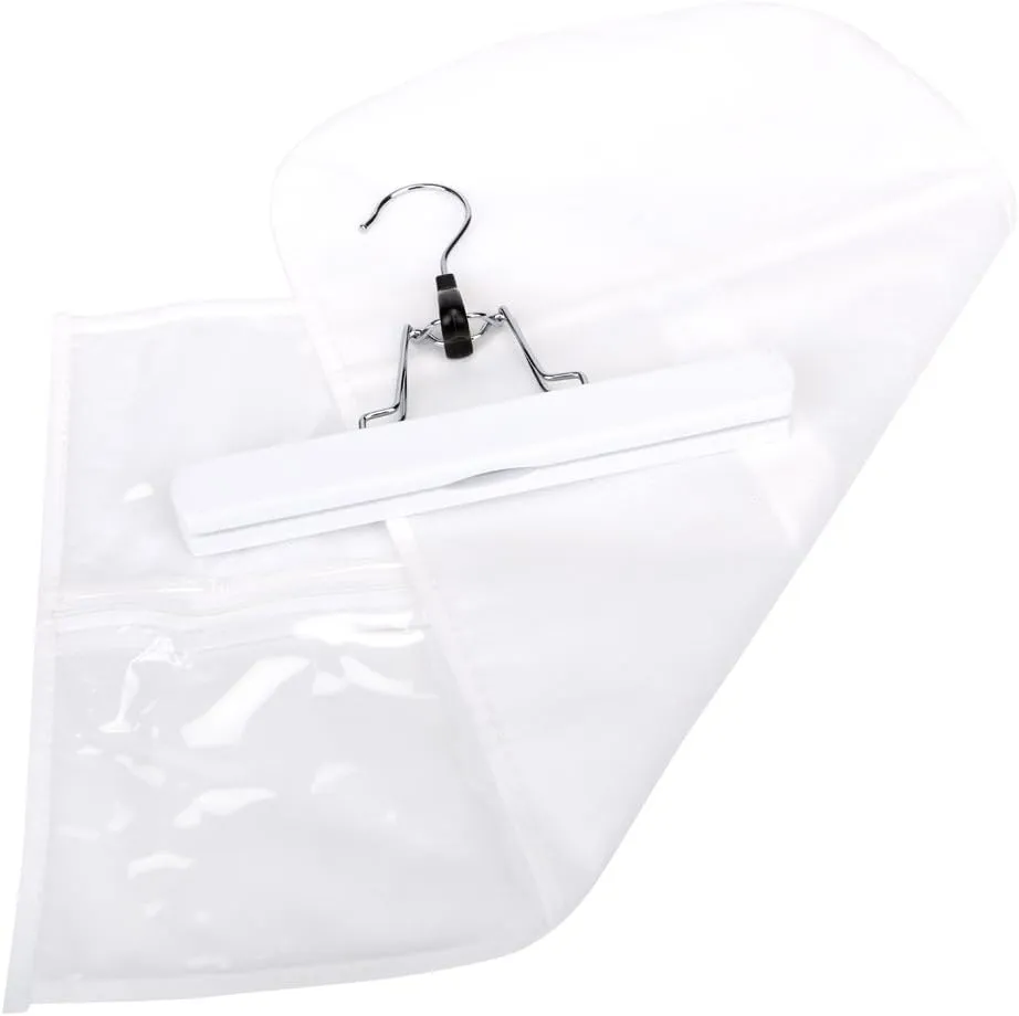 Hair Extensions Storage Bag With Wooden Hanger Carrier Case With Strong Durable Zipper