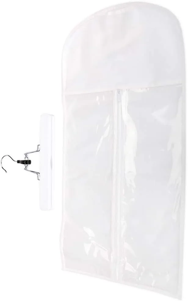 Hair Extensions Storage Bag With Wooden Hanger Carrier Case With Strong Durable Zipper