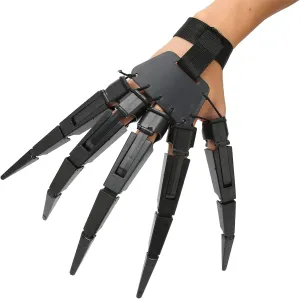 Halloween Joint Fingers, Halloween Cosplay Accessories, Black Left Hand Funny Toys, Horror Finger Extension Party Supplies Cosplay Props(02)
