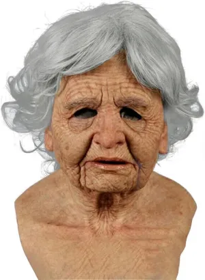 Halloween Mask Realistic Old Man Mask Creepy Human Latex Mask,Scary Wrinkle Halloween Cosplay Costume Mask Party Props