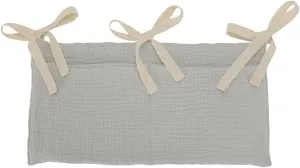 Hanging Diaper Caddy Organizer, Stacker, Crib Pocket With Straps - Classified Storage Bag for Nursery Diapers, Wipes, Baby Essentials (Gray)