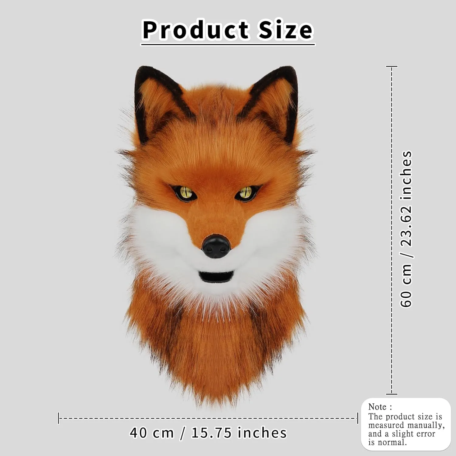 HAOAN Furry Dog Mask Animal Wolf Full Head for Halloween Fancy Dress Party Cosplay Costume Women Men