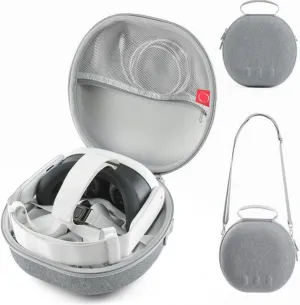 Hard Carrying Case for M-eta Quest 3, Portable Storge Shoulder Bag Travel Case for Travel and Home Storage (Grey)