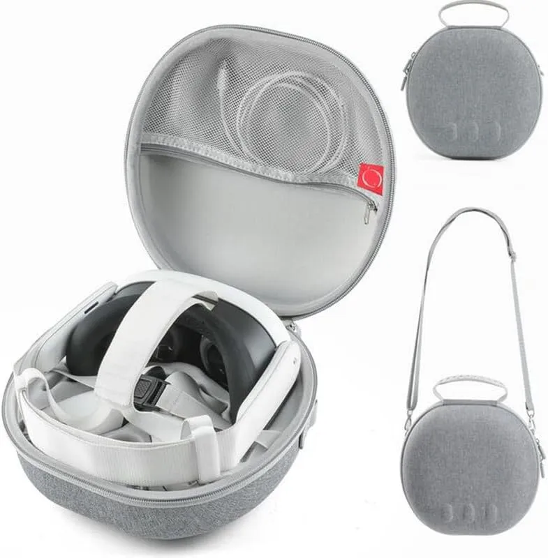 Hard Carrying Case for M-eta Quest 3, Portable Storge Shoulder Bag Travel Case for Travel and Home Storage (Grey)