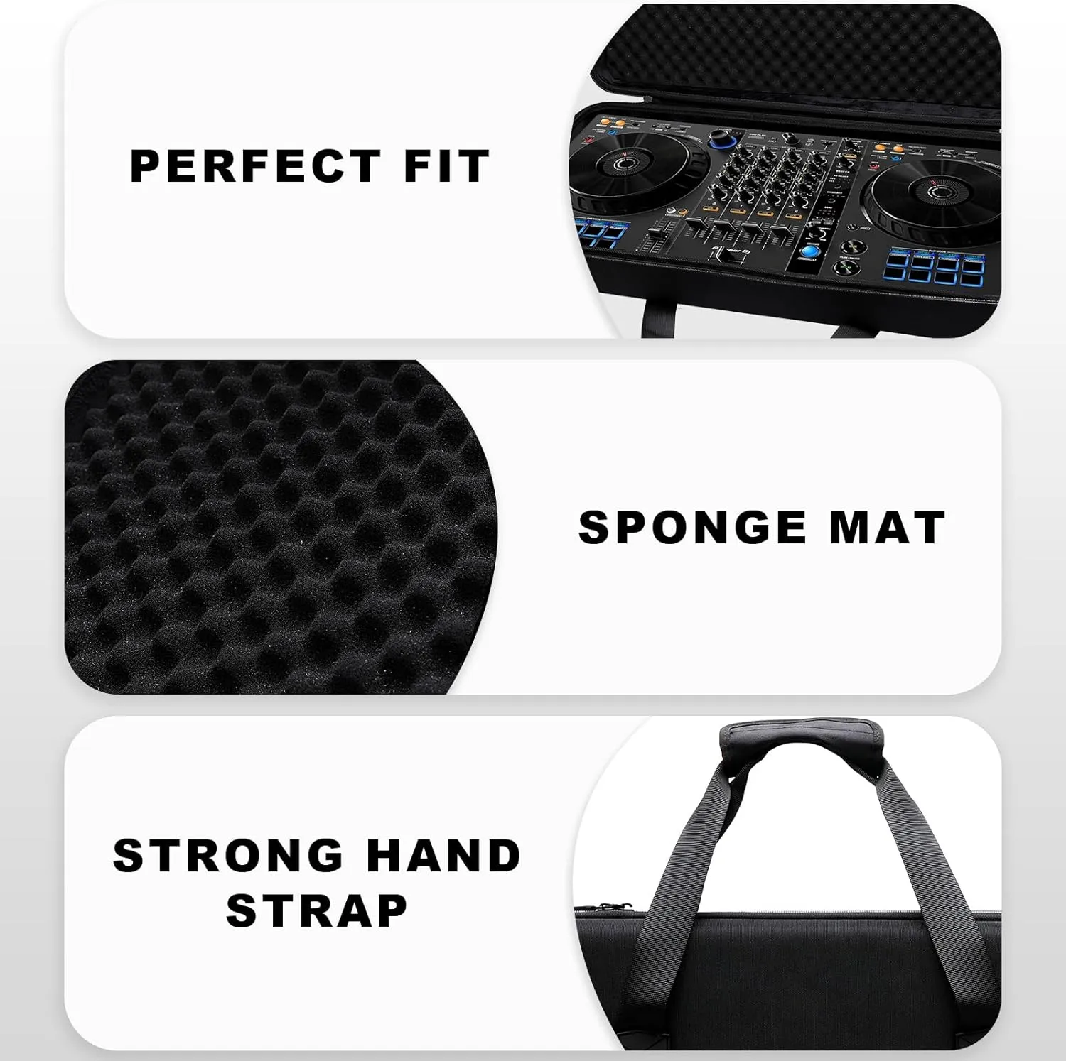 Hard Case Compatible with RANE ONE/Pioneer DDJ-SX/SX2/SX3 DJ Set and DJ Controller - Storage Carrying Bag Black