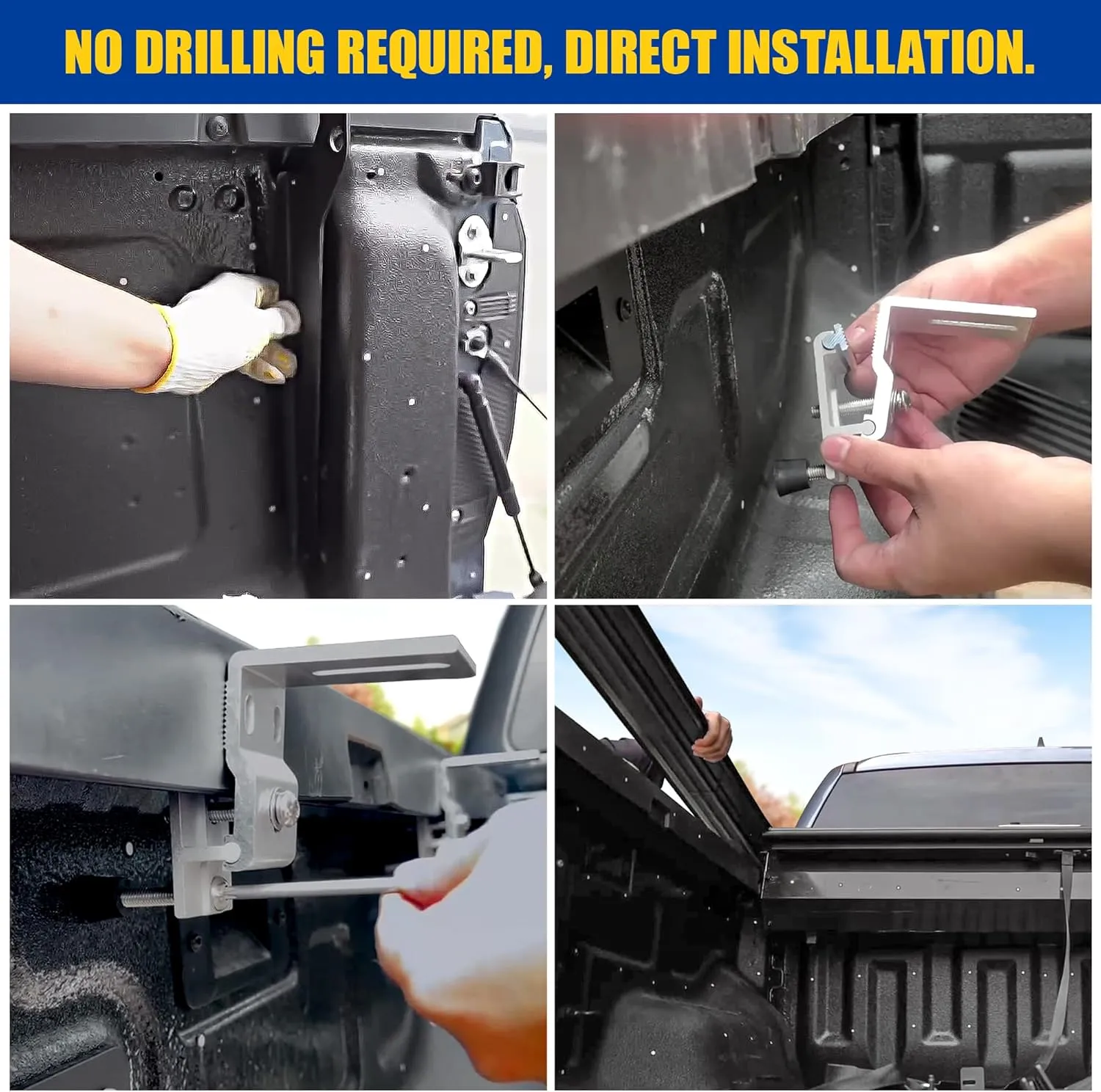 Hard Retractable Truck Bed Tonneau Cover Compatible with 2019-2025 Chevy Silverado&GMC Sierra 1500 with 6.6 ft Standard Bed, Low Profile Alloy Steel Made