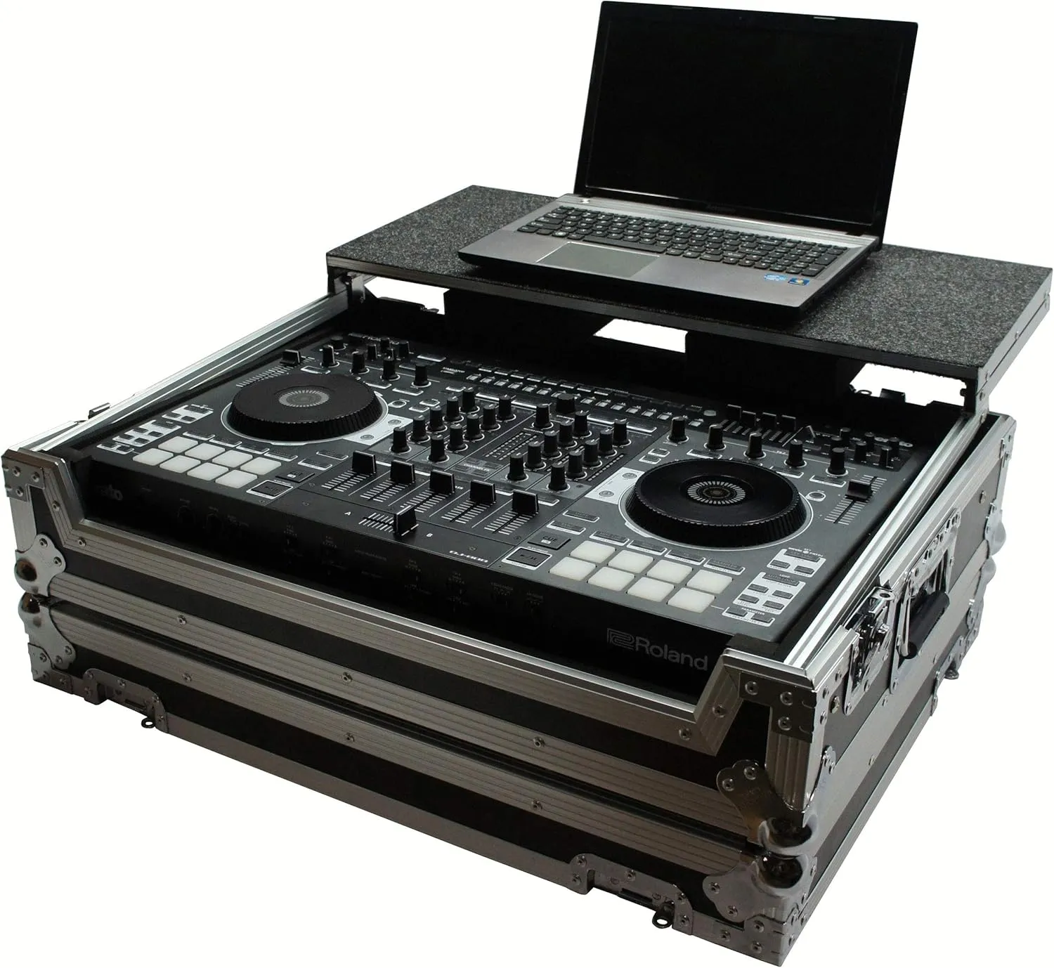 Harmony Audio HCDJ808LT Flight Glide Laptop Stand DJ Custom Case Compatible with Roland DJ-808