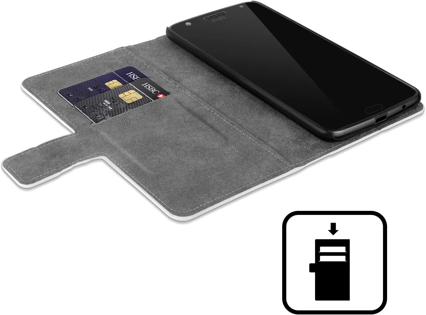 Head Case Designs Officially Licensed Michel Keck Corinthians Religious Abstract Leather Book Wallet Case Cover Compatible with Motorola Moto G Power (2023)