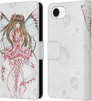 Head Case Designs Officially Licensed Nene Thomas Champagne Anime Pink Fairies Leather Book Wallet Case Cover Compatible with Apple iPhone 16e