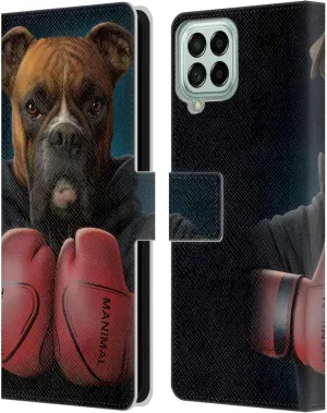 Head Case Designs Officially Licensed Vincent HIE Boxer Canidae Leather Book Wallet Case Cover Compatible with Samsung Galaxy M33 (2022)