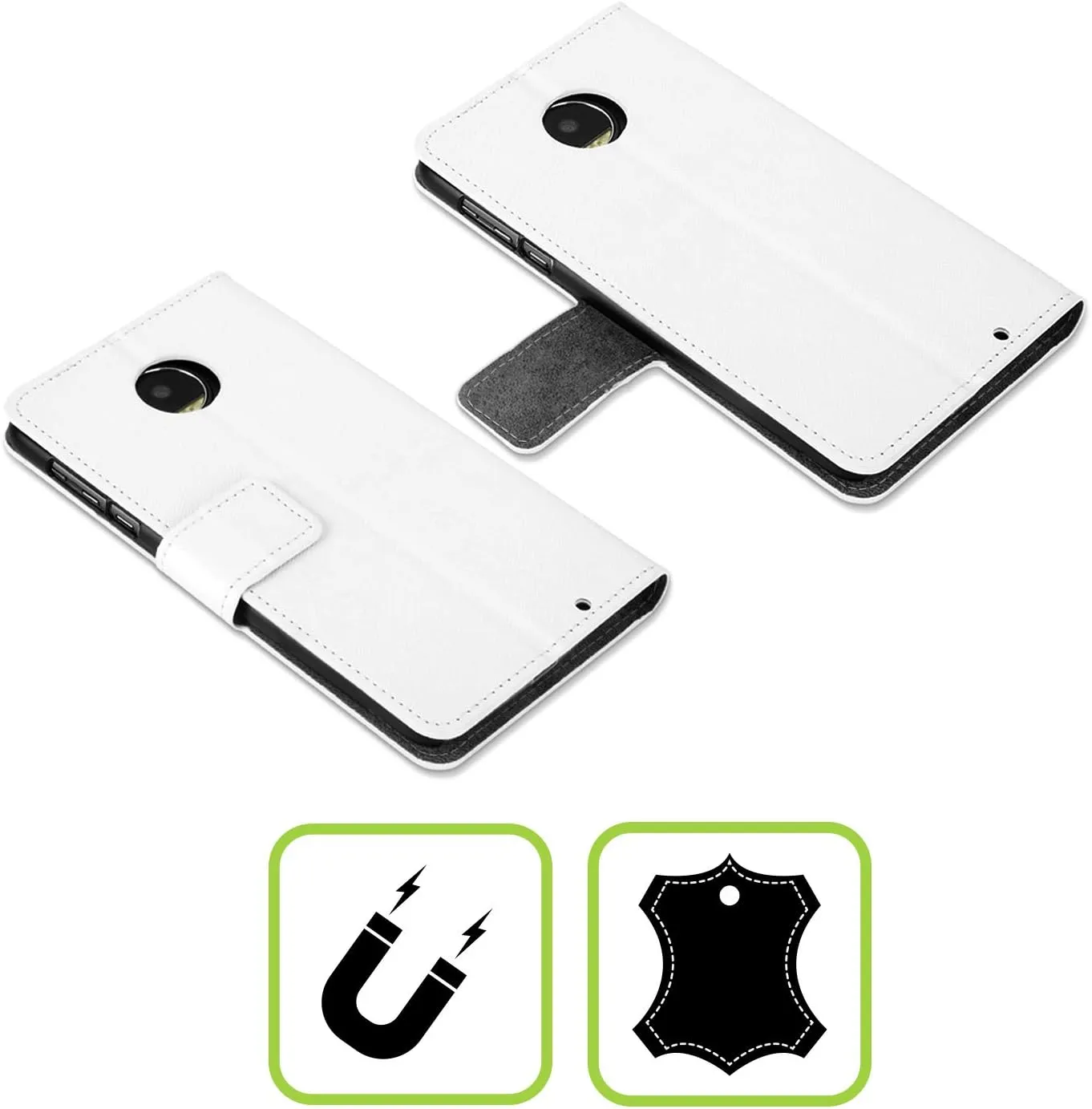 Head Case Designs Officially Licensed Vincent HIE Wolf Couple Canidae Leather Book Wallet Case Cover Compatible with Motorola Moto G Stylus 5G (2022)