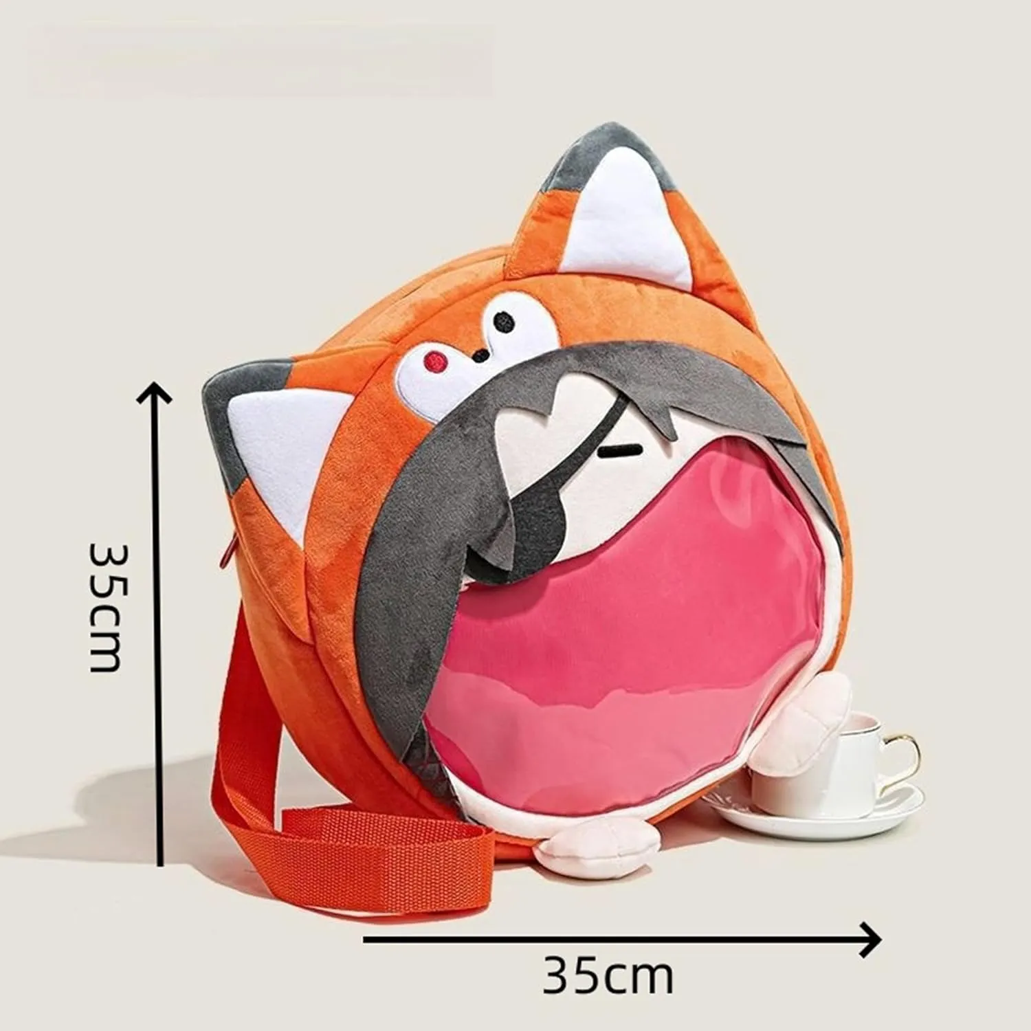 Heaven Official's Blessing Ita Bag Kawaii Cute Backpack Messenger Clear Shoulder Bags Pin Display Bag, Hua Cheng, Small