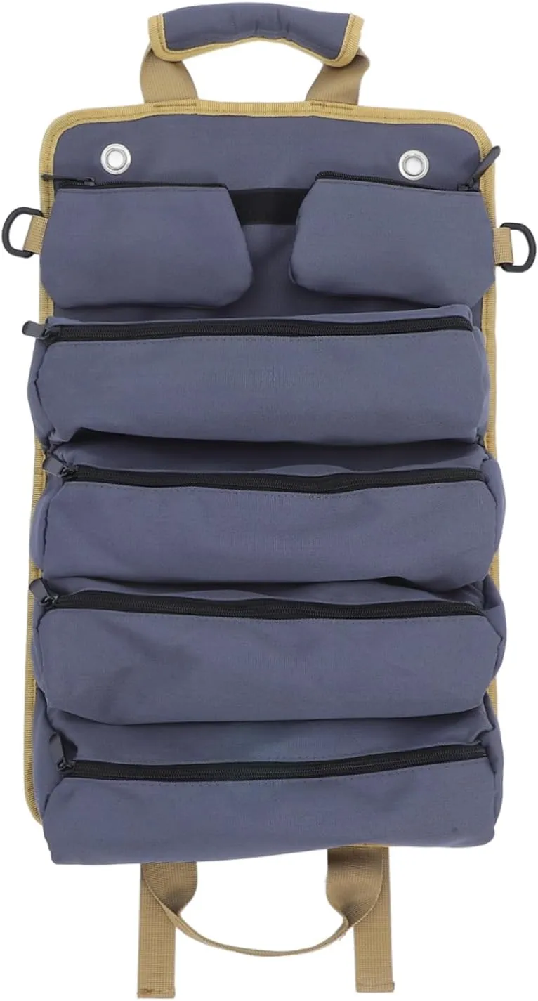 Heavy Duty Tool Storage Bag Electricians Tool Bag Roll up Organizer Gardeners Woodworkers