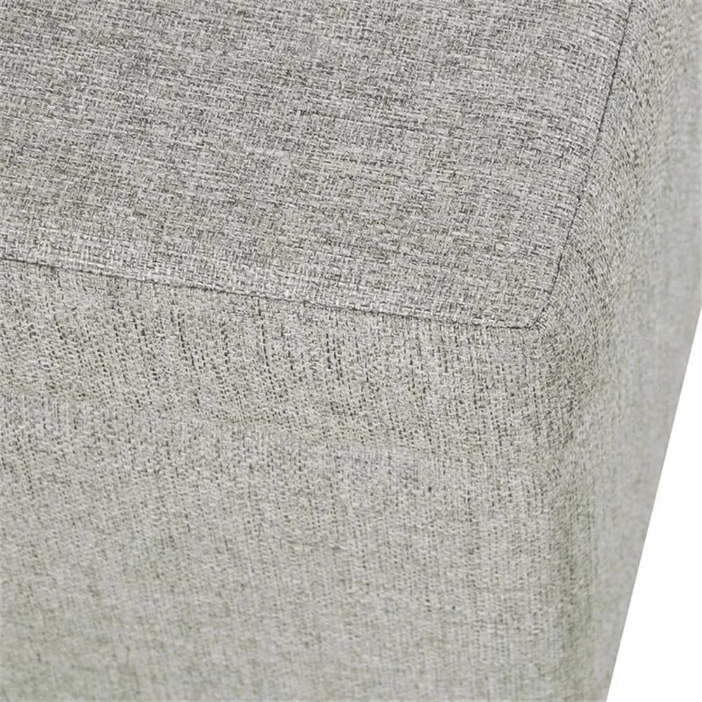 HomePop Upholstered Storage Bench with Metal Leg Home Décor|Bench with Storage for Living Room & Entryway - Gray Woven