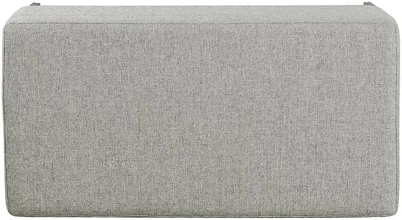 HomePop Upholstered Storage Bench with Metal Leg Home Décor|Bench with Storage for Living Room & Entryway - Gray Woven