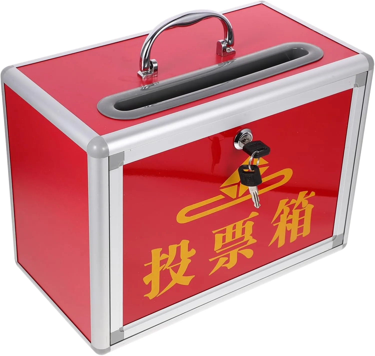 Homoyoyo 1pc Aluminum Alloy Sealed Voting Box Decorative Box for Charity Events