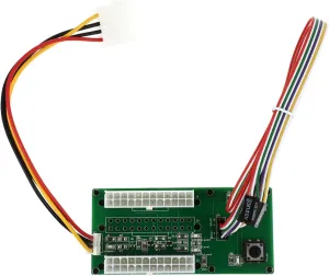 HOMSFOU Efficient Power Management Synchronized Boot Card 2 Power Supply Adapter for Computer Cases