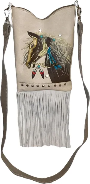 Horse Crossbody Bag Fringe Purse Women Equestrian Gifts Cowgirl Country Western Small Shoulder Handbag