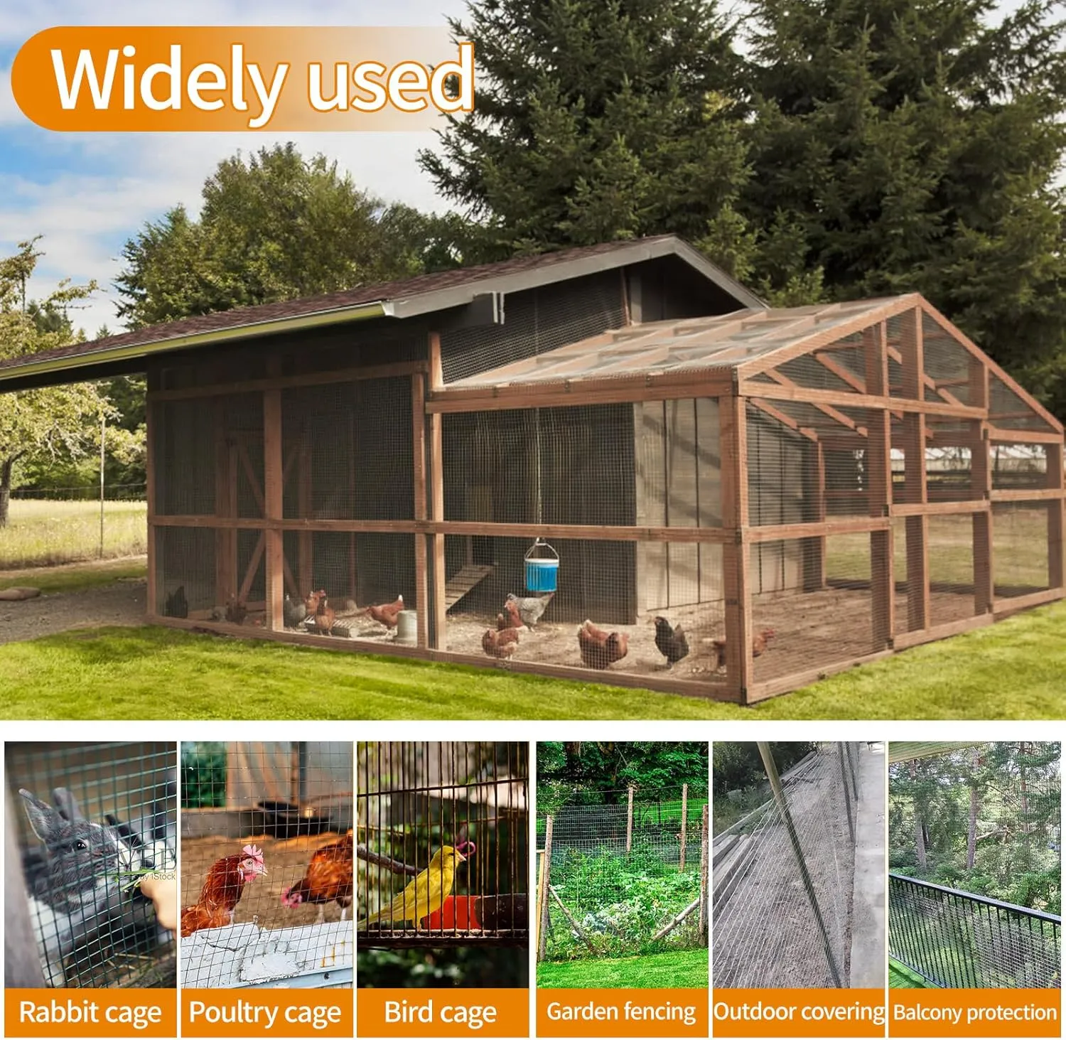 Hot-Dip Galvanized Welded Hardware Cloth,1/2inch 19Ga 16"x50' Chicken Wire Fencing, Raised Garden Bed Supports Wire Mesh Roll, Galvanized Wire Mesh Fence Prevent Snakes, Raccoons, Foxes
