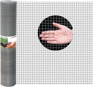 Hot-Dip Galvanized Welded Hardware Cloth,1/2inch 19Ga 16"x50' Chicken Wire Fencing, Raised Garden Bed Supports Wire Mesh Roll, Galvanized Wire Mesh Fence Prevent Snakes, Raccoons, Foxes