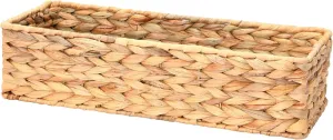 Household Essentials Water Hyacinth Rectangular Storage Basket, Natural