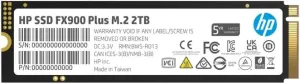 HP FX900 Pro 2TB M.2 NVMe SSD 2280 Gen4 x4, Up to 7400 MB/s, 3D NAND Flash, DRAM Cache, High-Performance Storage Solution for Gaming and Professional Use - 4A3U1AA#ABB