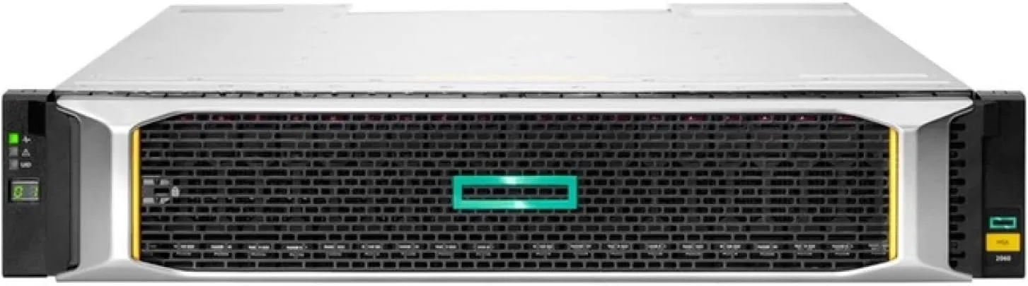HPE MSA 2062 10GbE iSCSI SFF Storage - 24 x HDD Supported - 2 x HDD Installed - 3.84 TB Installed HDD Capacity - 24 x SSD Supported - 0 x SSD Installed - Clustering Supported - 2 x iSCSI Controller -