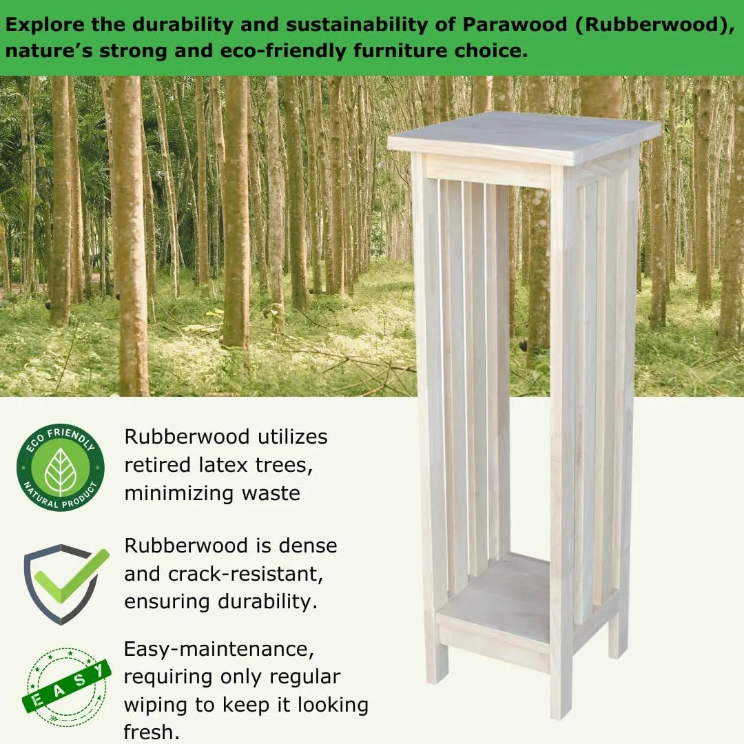 IC International Concepts Solid Wood Mission Plant Stand - 36"