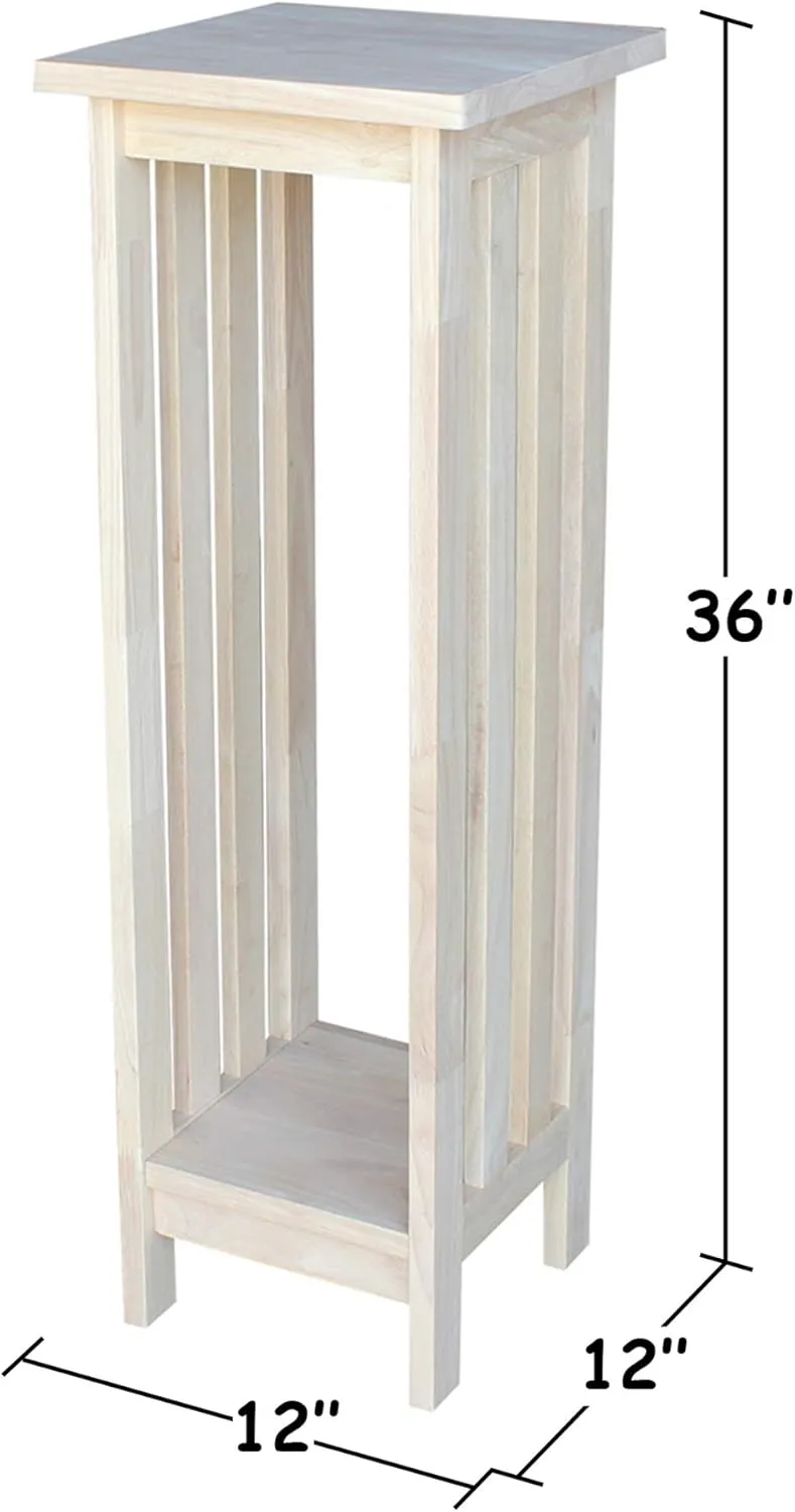 IC International Concepts Solid Wood Mission Plant Stand - 36"