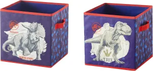 Idea Nuova Jurassic World Set of Two Spacious Collpasible Storage Cubes, 10"x10"