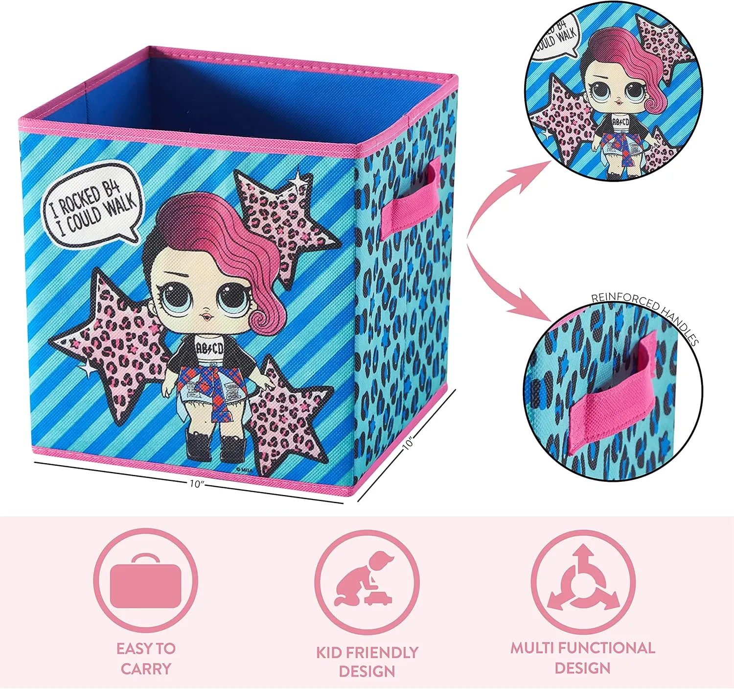 Idea Nuova LOL Surprise Set of 2 Durable Storage Cubes with Handles