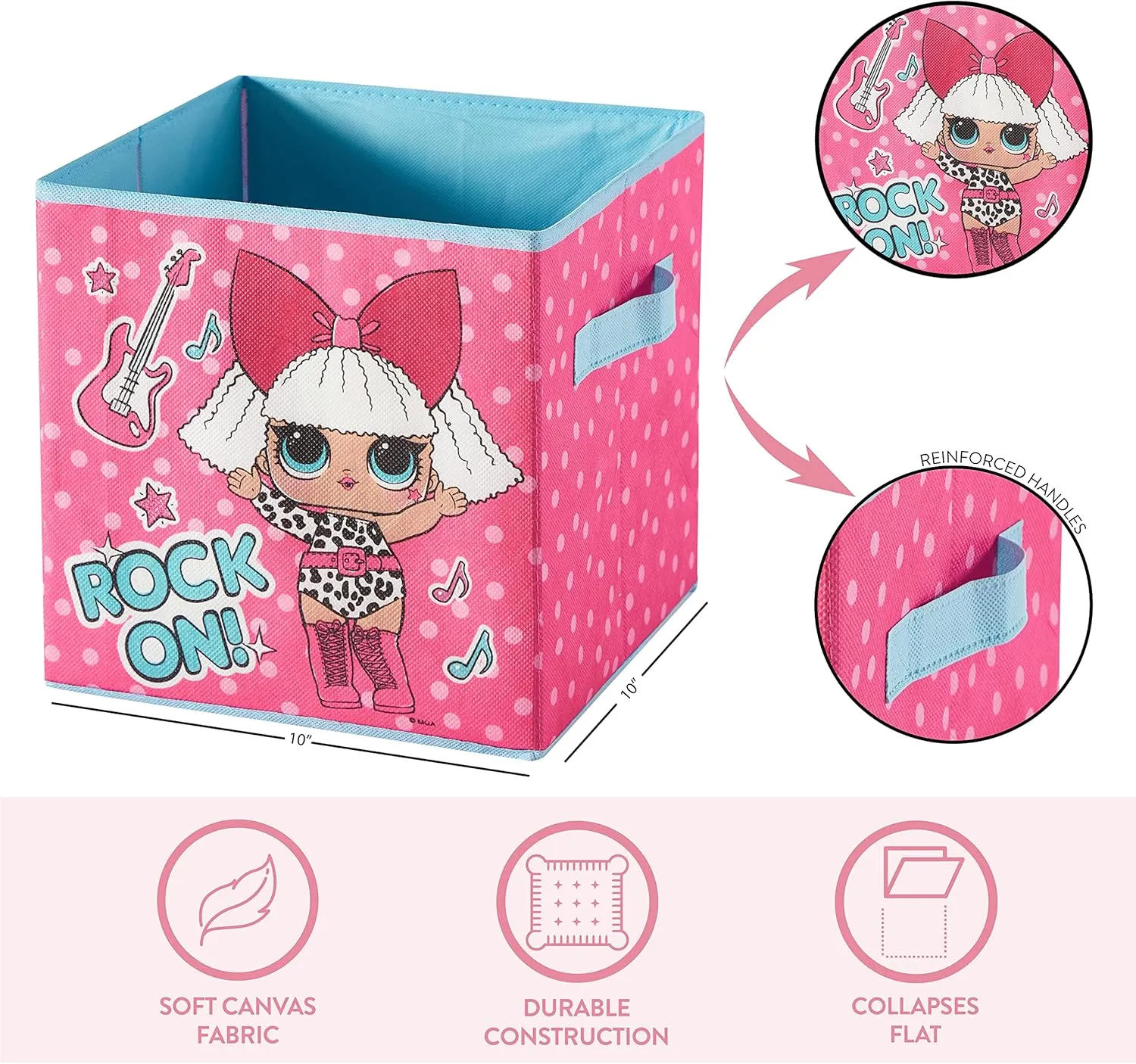 Idea Nuova LOL Surprise Set of 2 Durable Storage Cubes with Handles