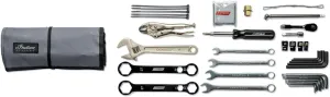 Indian Motorcycle Premium 30 Piece Tool Kit by CruzTOOLS, Combination Wrenches, Hex Keys, Torx Keys, Sockets, and More, for Everyday Motorcycle Maintenance, Roll-up Storage Bag - 2890075