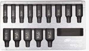 Ingersoll Rand DXSK2H14L DXS2 Drive Hex Deep SAE Imperial Impact Socket Set, 14-Piece