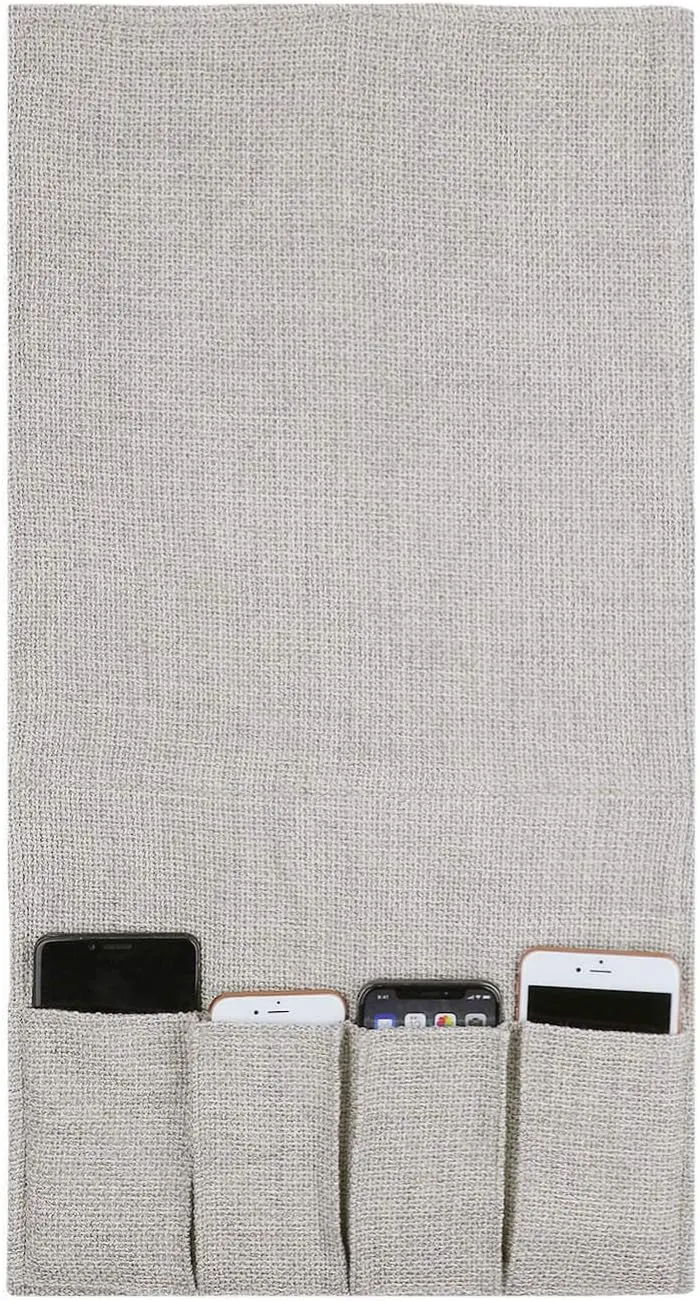 IPENNY Couch Sofa Armrest Organiser Chair TV Remote Holder Bed Storage Pocket Bag for Cellphone Tablet Notepad Book Magazines DVD Eyewears Drinker Snacks Holder Pouch