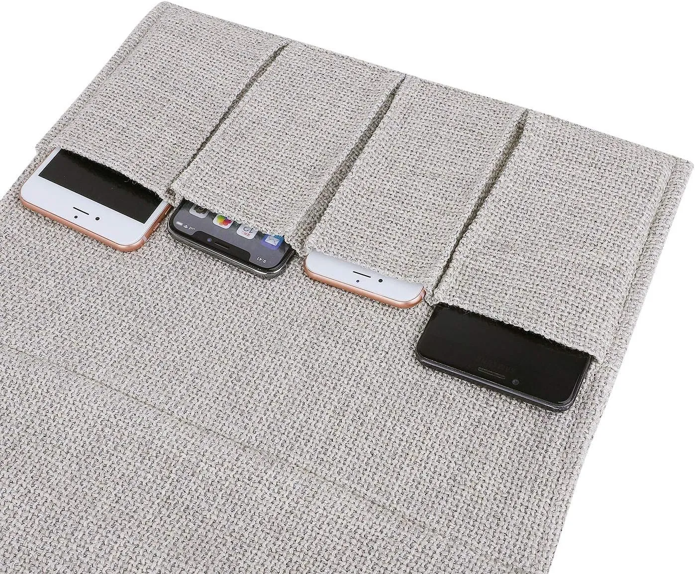 IPENNY Couch Sofa Armrest Organiser Chair TV Remote Holder Bed Storage Pocket Bag for Cellphone Tablet Notepad Book Magazines DVD Eyewears Drinker Snacks Holder Pouch