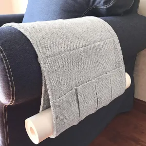 IPENNY Couch Sofa Armrest Organiser Chair TV Remote Holder Bed Storage Pocket Bag for Cellphone Tablet Notepad Book Magazines DVD Eyewears Drinker Snacks Holder Pouch