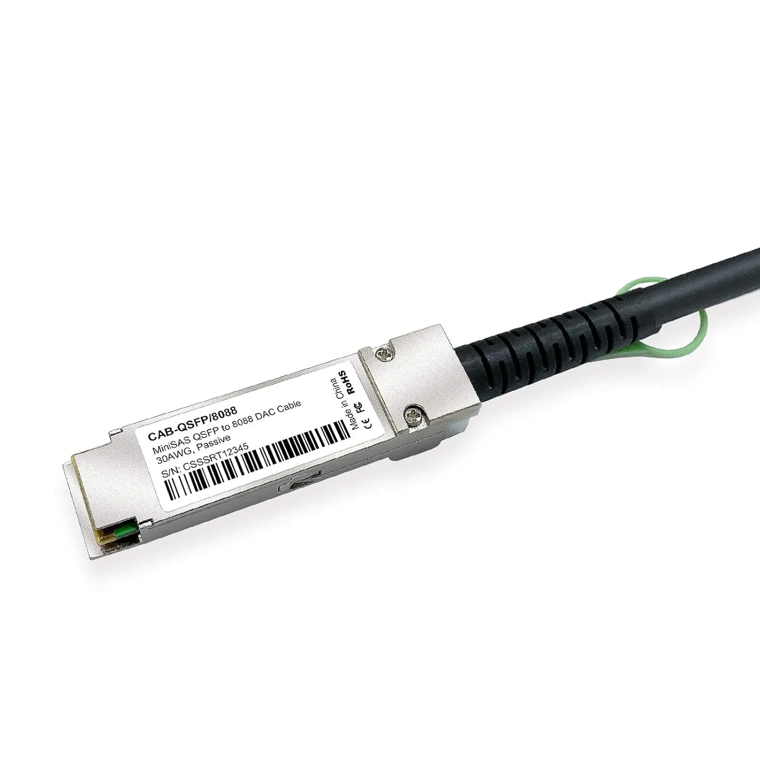 ipolex QSFP(SFF-8436) to MiniSAS SFF-8088 DDR Hybrid SAS Cable for Netapp, Passive, Up to 10 Gbps, 100-Ohm, 1-m(3.3ft)